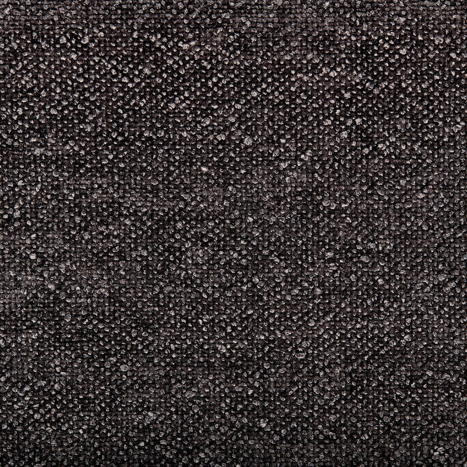 Nahaufnahme eines dunkelgrauen, strukturierten Stoffes, verwendet für ein Boxbett