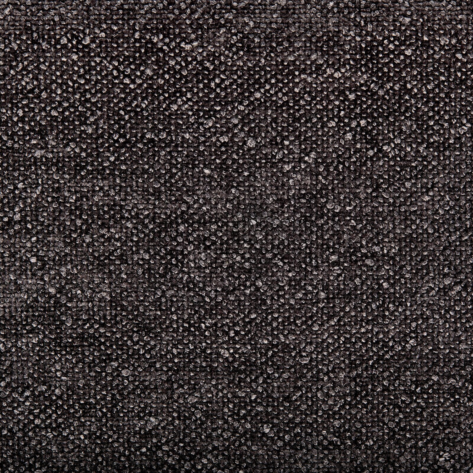 Nahaufnahme eines dunkelgrauen, strukturierten Stoffes, verwendet für ein Boxbett