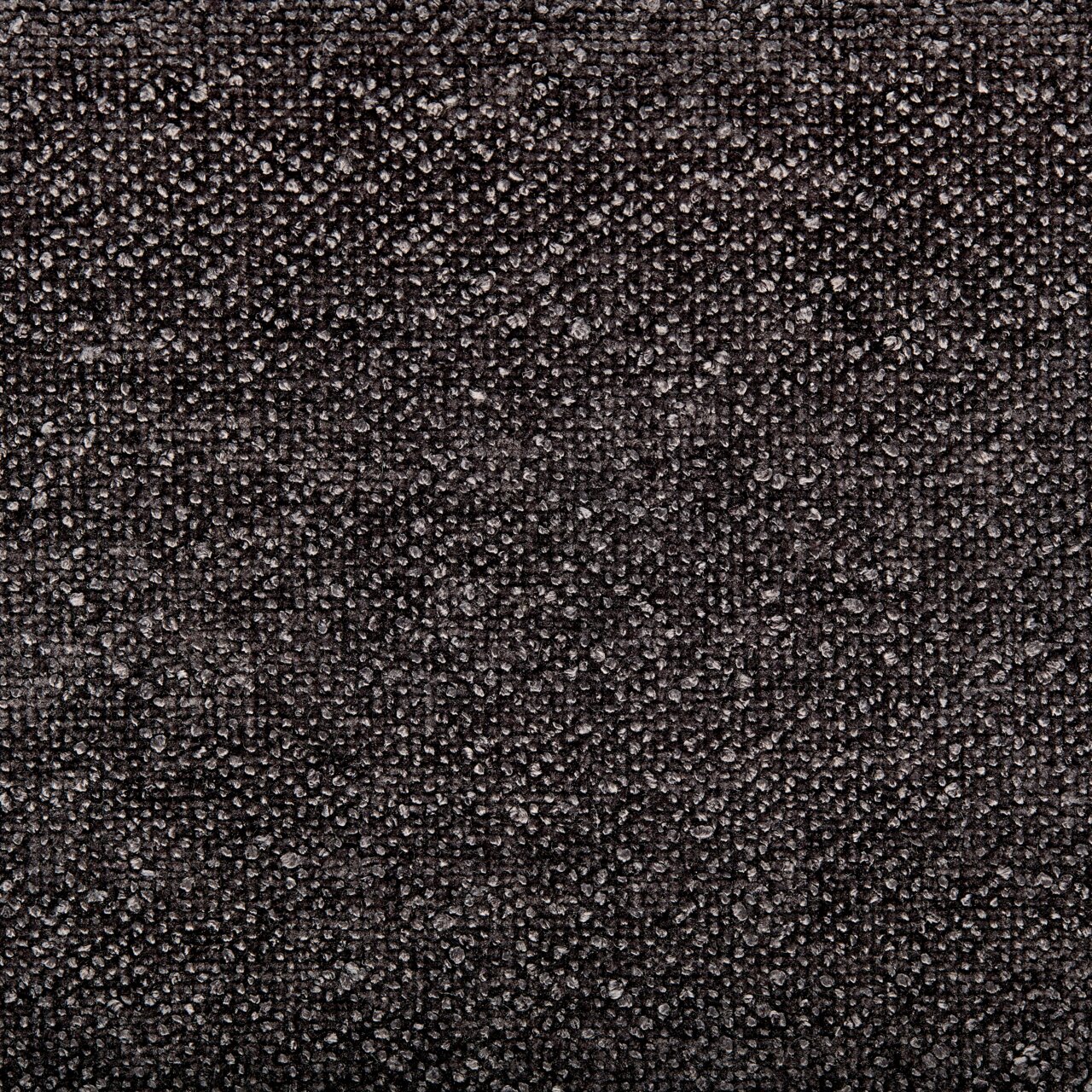 Nahaufnahme eines dunkelgrauen, strukturierten Stoffes, verwendet für ein Boxbett