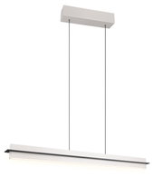 Moderne LED-Hängeleuchte in rechteckiger Form, seitliche Perspektive