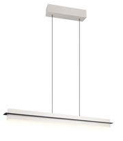 Moderne LED-Hängeleuchte in rechteckiger Form, seitliche Perspektive