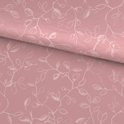 Rosa Bettwäsche mit weißem Blumenmuster, Draufsicht