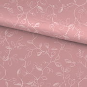 Rosa Bettwäsche mit weißem Blumenmuster, Draufsicht