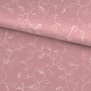 Roze beddengoed met wit bloemenpatroon, bovenaanzicht