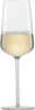 Champagnerglas Vervino mit Schaumwein, frontale Ansicht