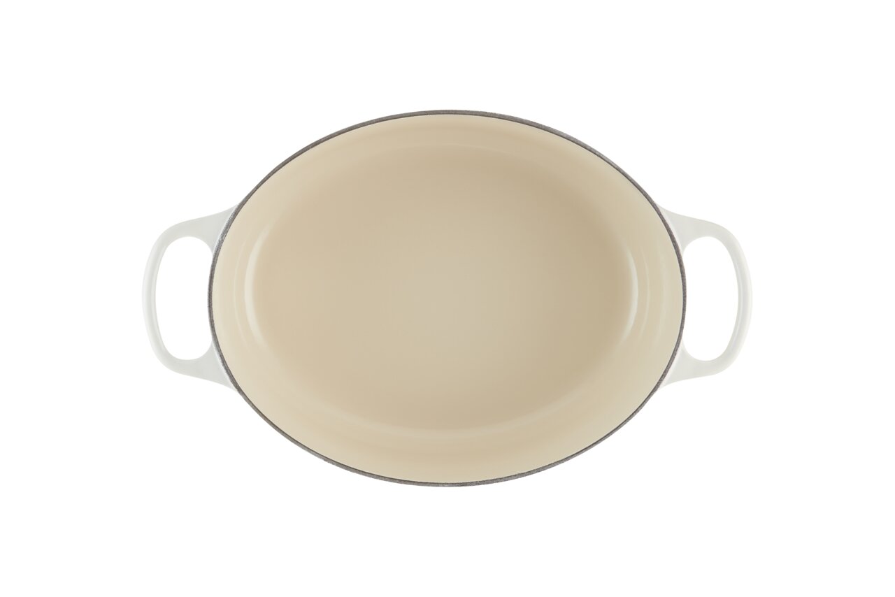 Ovaler Bräter Signature 29cm in Cremefarbe, Draufsicht