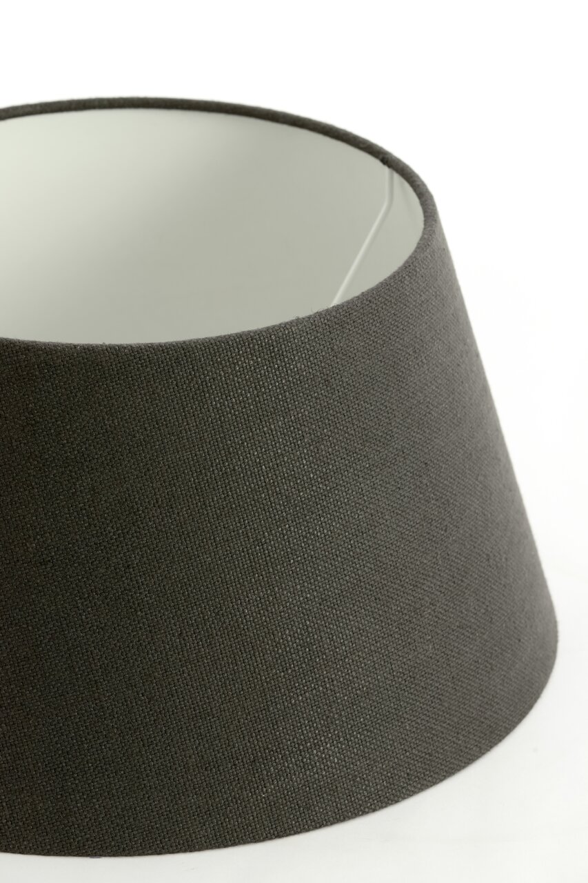 Light&Living Lampenschirm Grauer Lampenschirm in Trommelform, seitliche Perspektive
