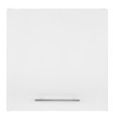 Weißer Hängeschrank mit Metallgriff, Frontalansicht