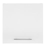 Weißer Hängeschrank mit Metallgriff, Frontalansicht