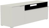 TV-Lowboard in modernem Design, seitliche Perspektive