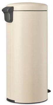 Beiger Treteimer von Brabantia, seitliche Perspektive