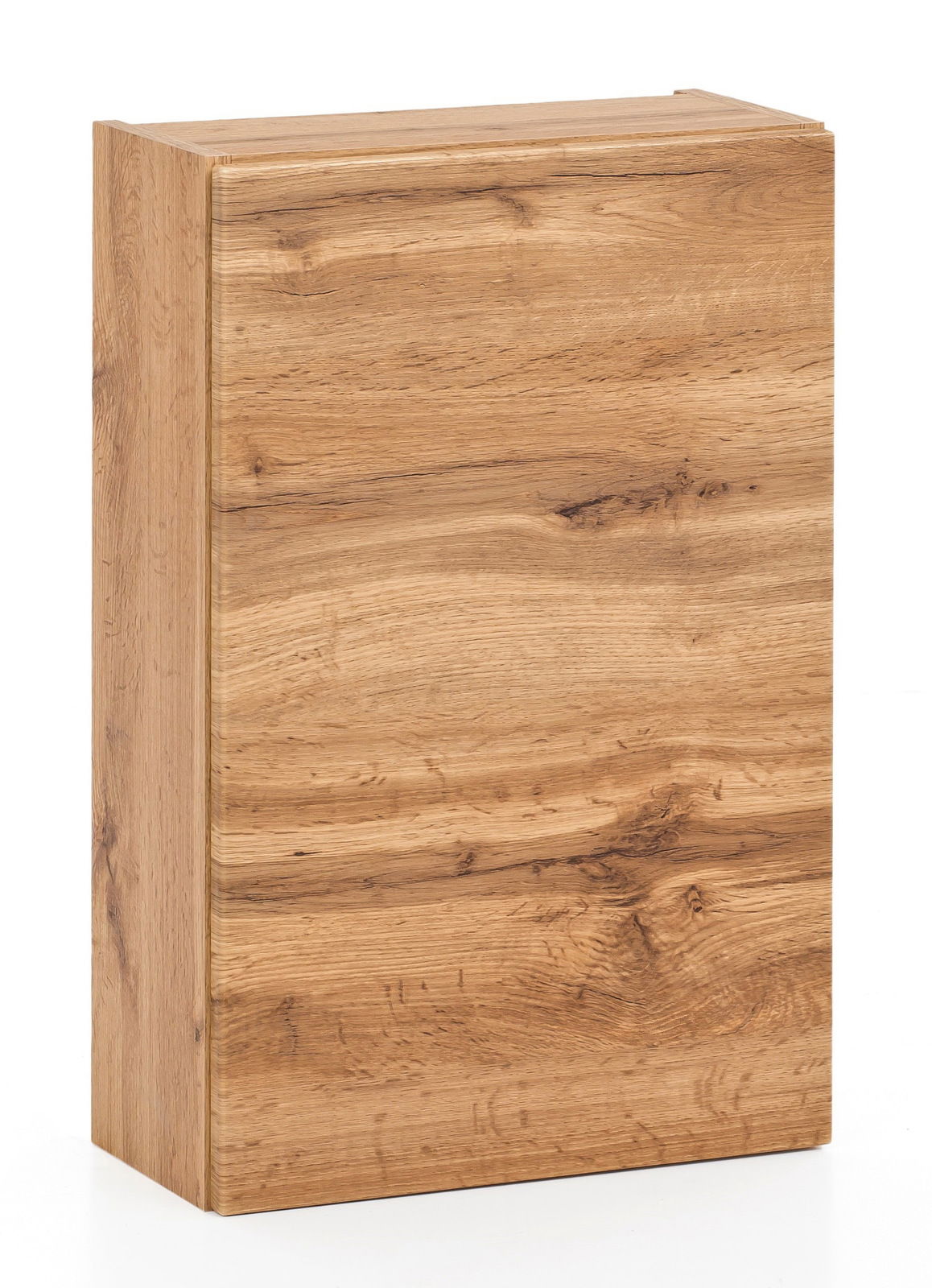 Hängeschrank aus Holz in Frontansicht mit natürlicher Holzmaserung