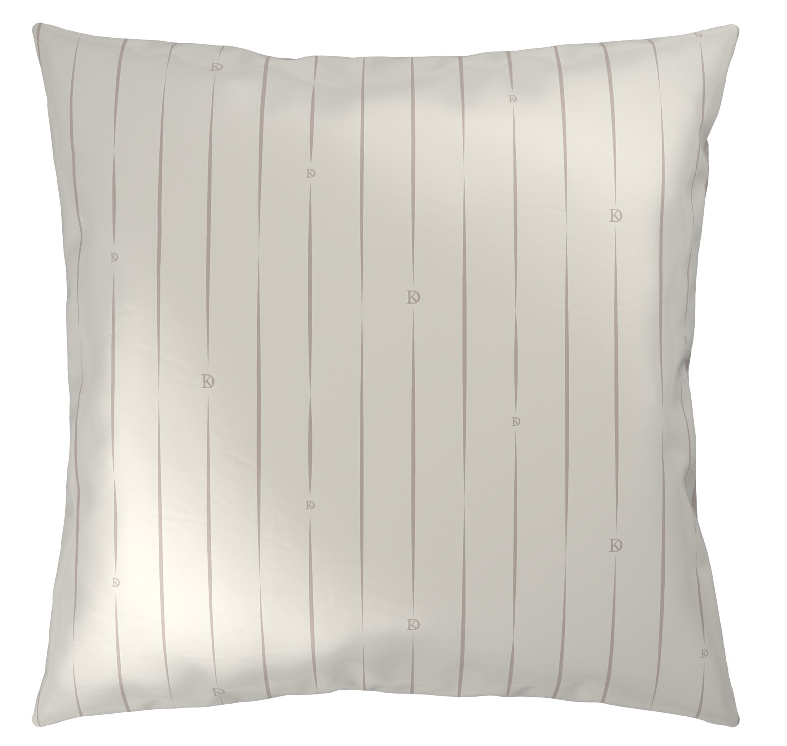 Kissenbezug mit vertikalen Streifen und dezentem Muster, Vorderansicht