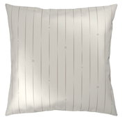 Kissenbezug mit vertikalen Streifen und dezentem Muster, Vorderansicht