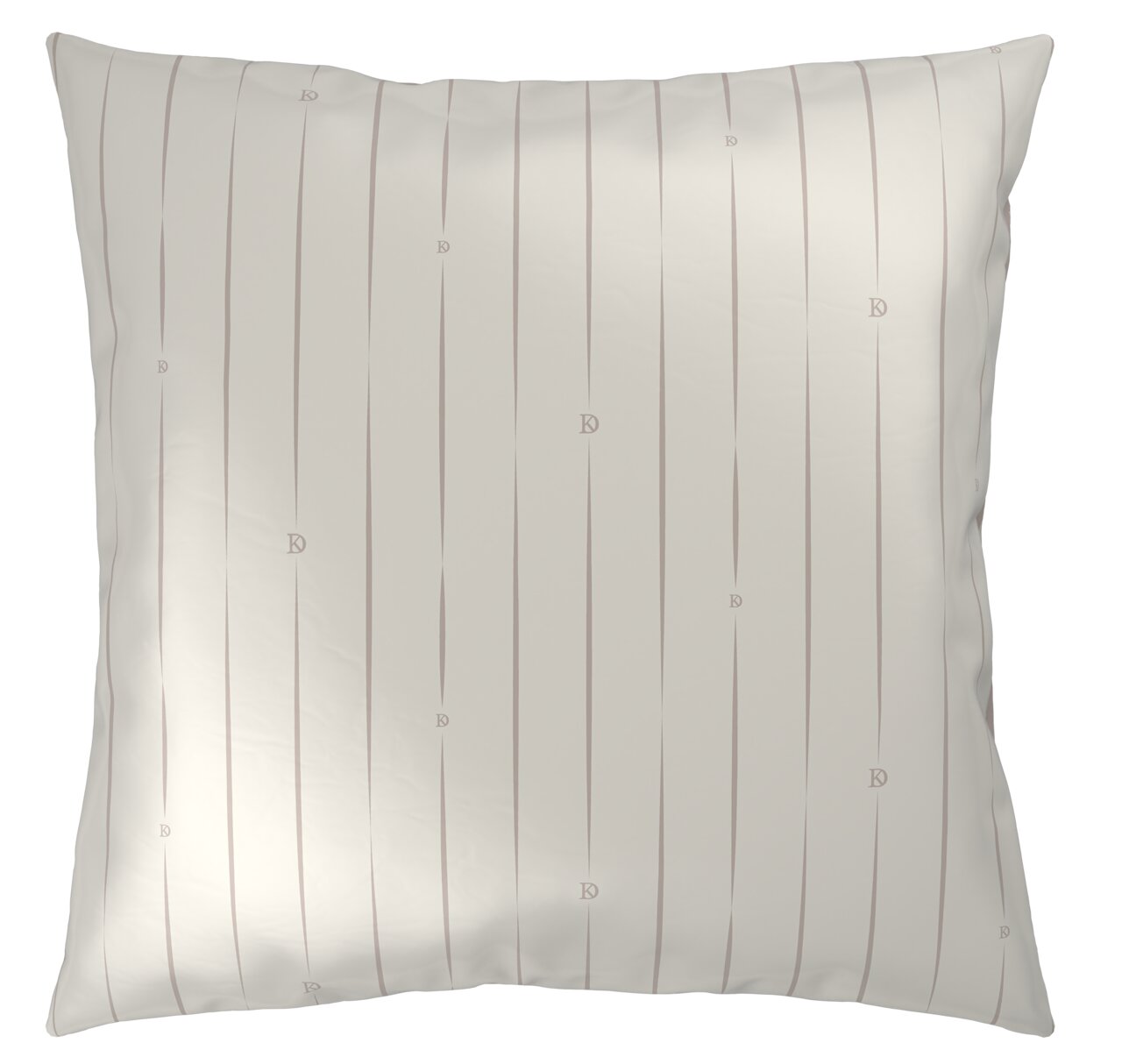 Kissenbezug mit vertikalen Streifen und dezentem Muster, Vorderansicht