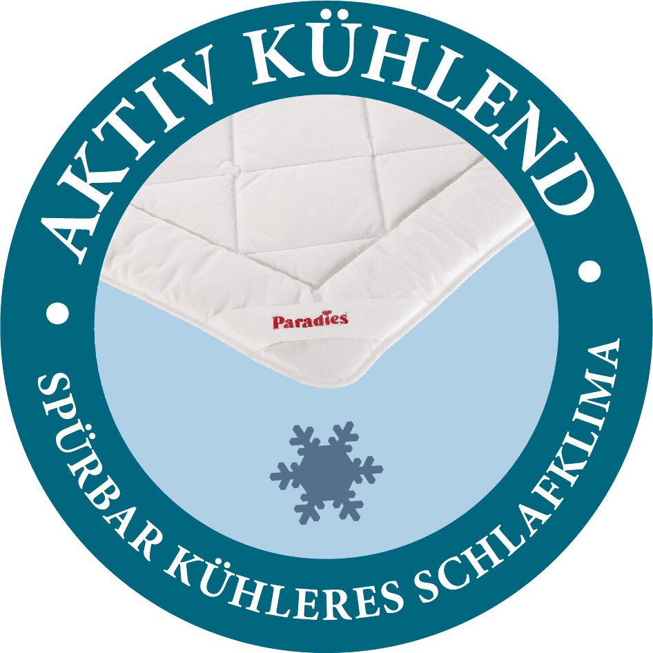 Sommerbett Paradies COOL COMFORT BIO, aktiv kühlend, spürbar kühleres Schlafklima, Draufsicht