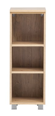 Unterschrank-Regal aus Holz mit zwei Einlegeböden, frontale Ansicht