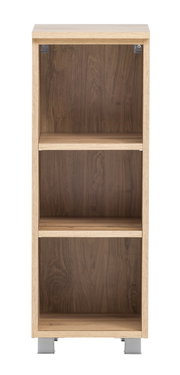 Unterschrank-Regal aus Holz mit zwei Einlegeböden, frontale Ansicht