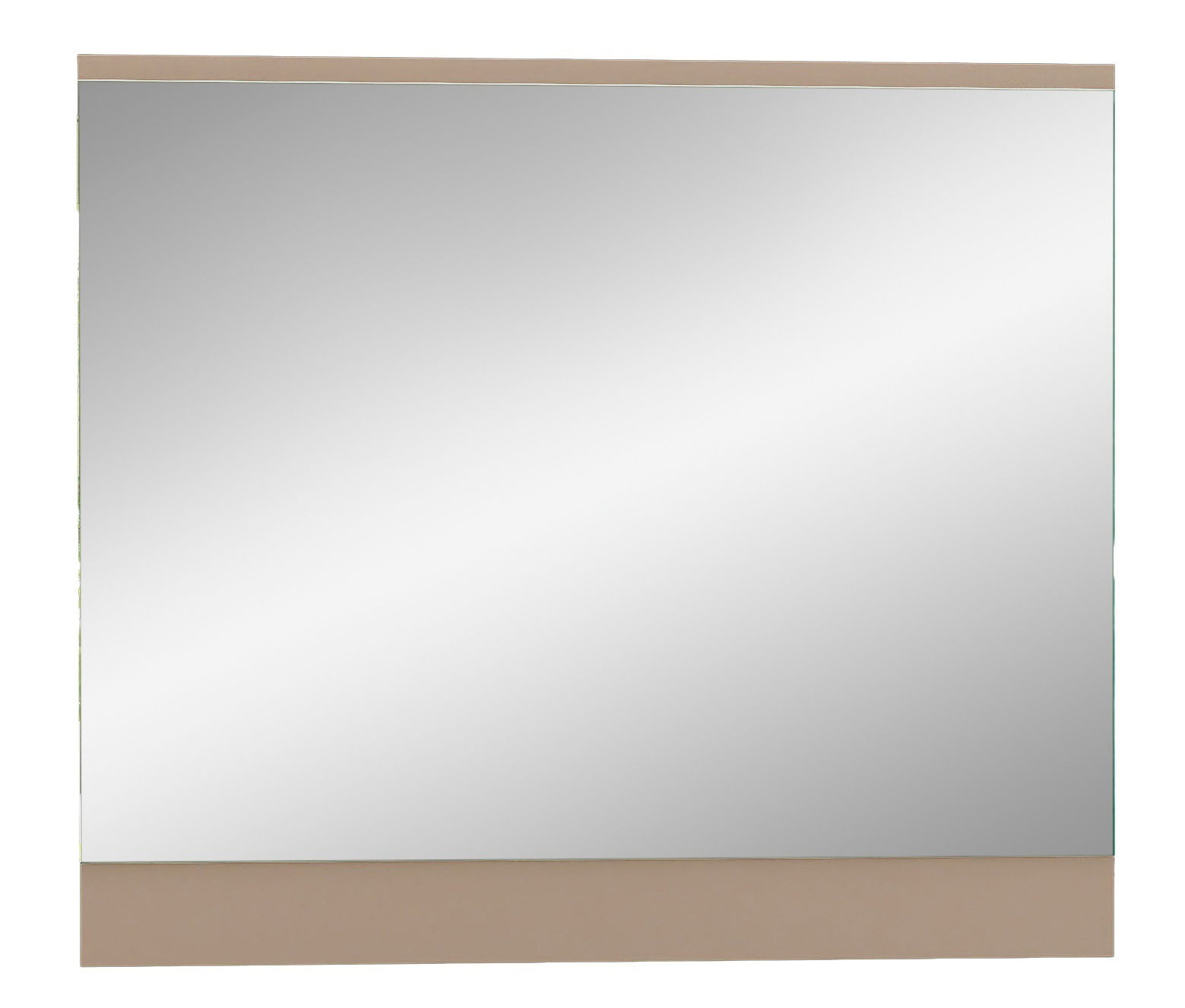 Rechteckiger Wandspiegel mit schlichtem Rahmen, Frontalansicht