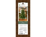 Vooraanzicht van de verpakking van de Everlands Grandis Fir kunstkerstboom van 2,1 meter, met metalen standaard en 550 warmwitte micro-ledlampjes