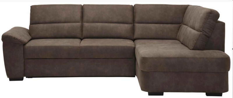 Braune Rundecke aus Stoff in Frontalansicht