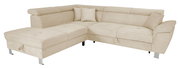 Beige Ecksofa mit Kissen, Vorderansicht