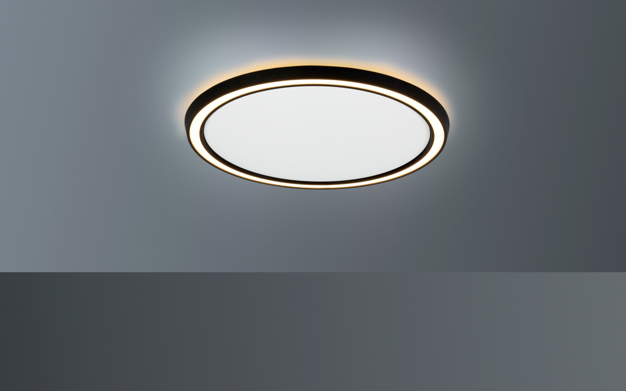 Bopp LED-Deckenleuchte SMART Runde LED-Deckenleuchte mit modernem Design, seitliche Perspektive