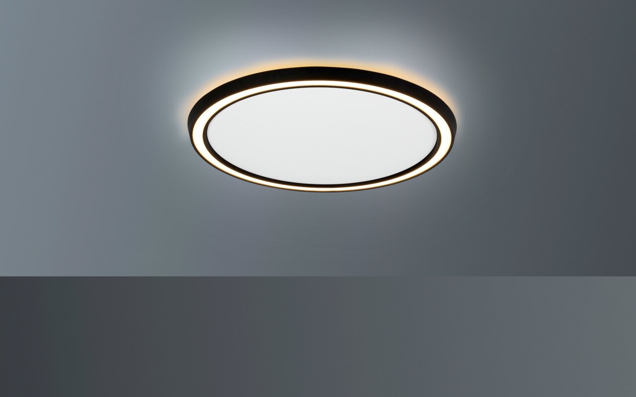 Bopp LED-Deckenleuchte SMART Runde LED-Deckenleuchte mit modernem Design, seitliche Perspektive
