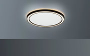 Ronde led-plafondlamp met een modern ontwerp, zijaanzicht