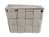 Geflochtener Badkorb Adria mit Deckel, frontalansicht