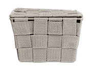 Geflochtener Badkorb Adria mit Deckel, frontalansicht