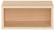 Rechteckige Wandbox aus hellem Holz, frontal betrachtet