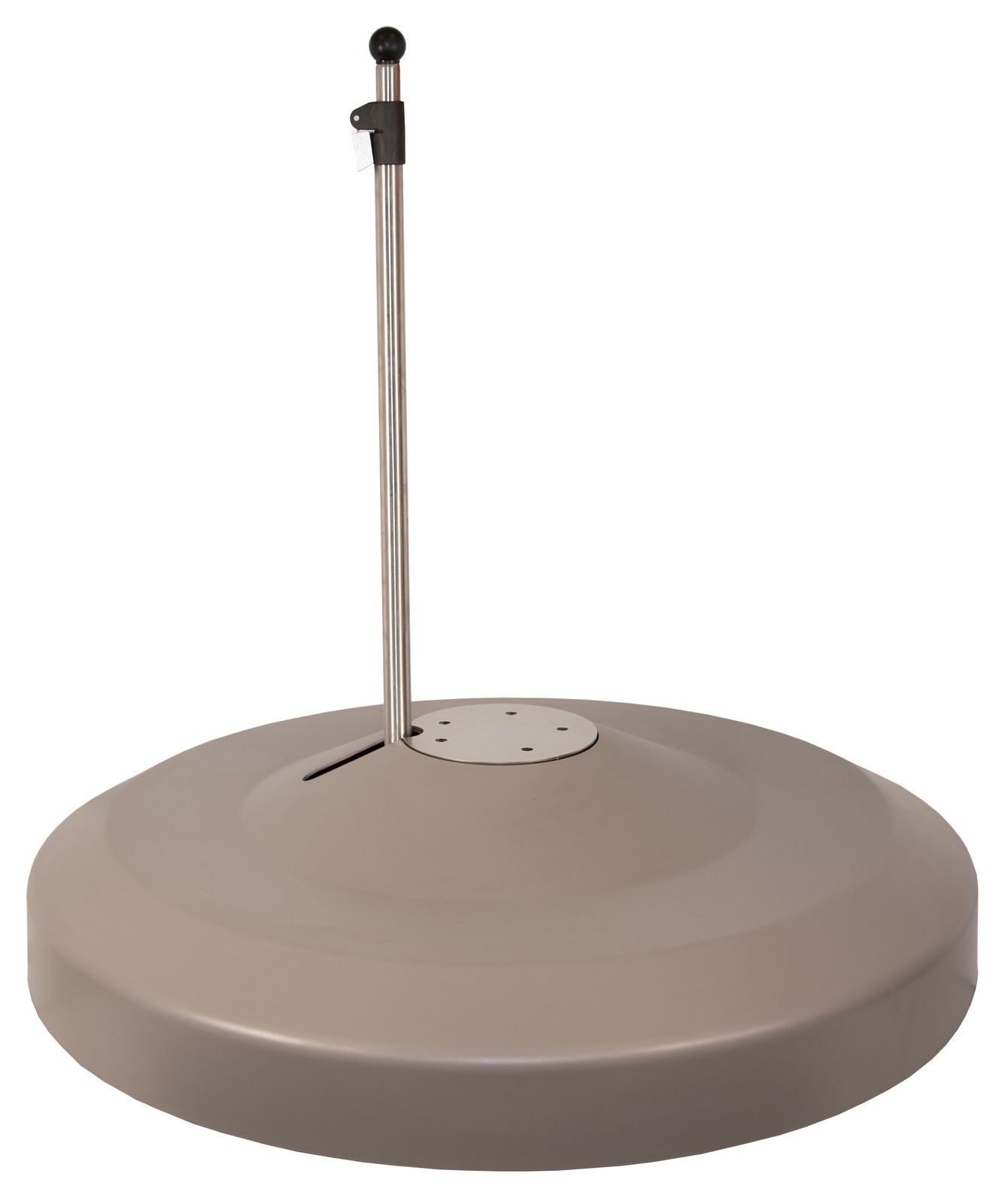 Liro Schirmständer MAXI Schirmständer aus Metall mit runder Basis, seitliche Perspektive