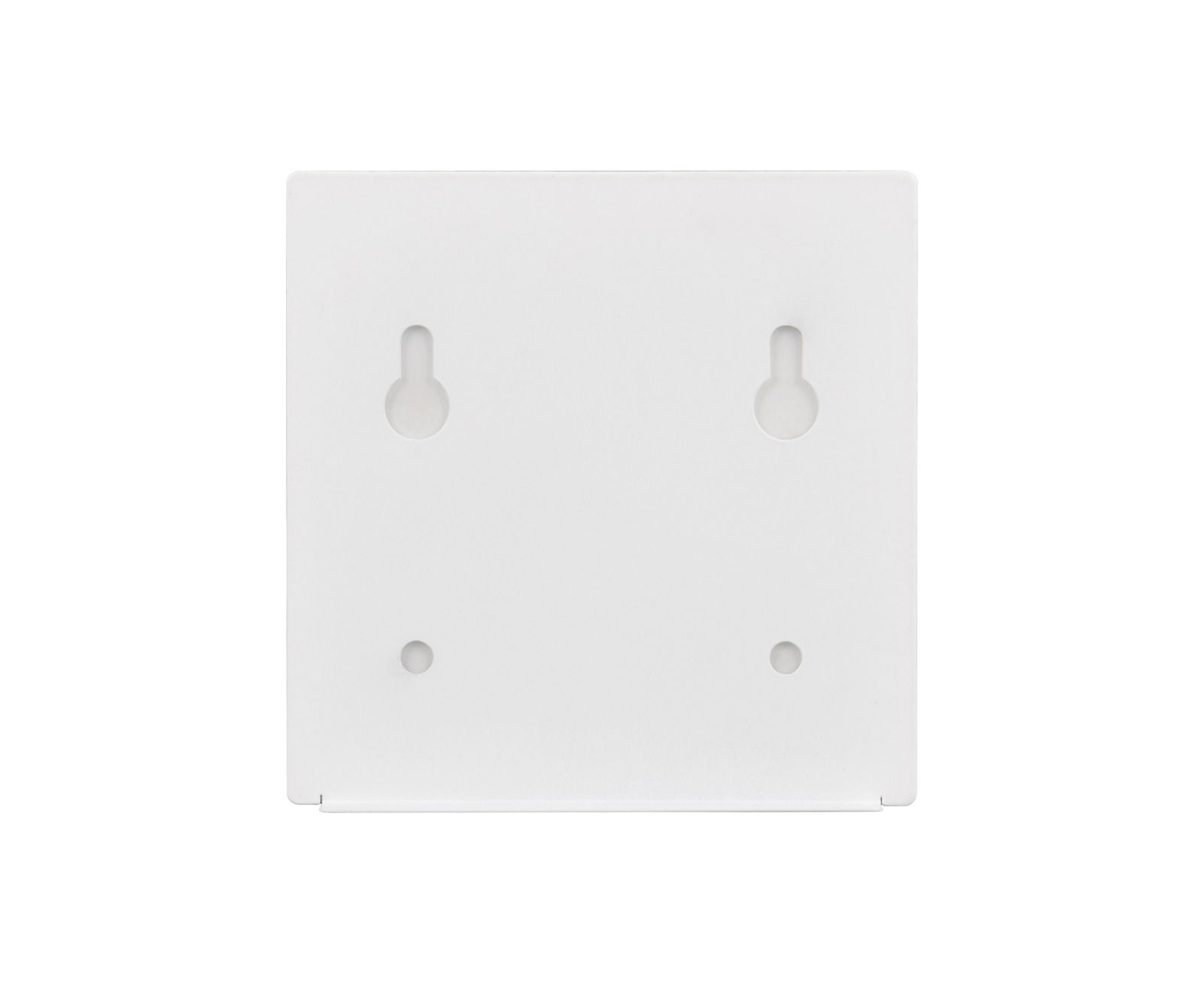 Rückansicht einer weißen Akku Wandleuchte TALENT mit Befestigungslöchern.