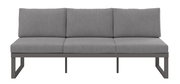 Graues 3-Sitzer Sofa mit Funktion, Vorderansicht