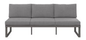Graues 3-Sitzer Sofa mit Funktion, Vorderansicht