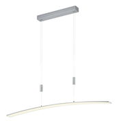 Moderne LED-Pendelleuchte NEW LOIRE in gebogener Form, seitliche Perspektive