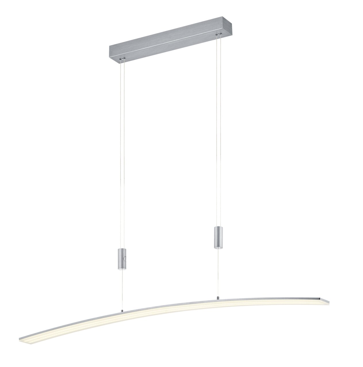 Moderne LED-hanglamp NEW LOIRE in gebogen vorm, zijaanzicht