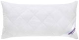 Weißes Kopfkissen Sleeptex OVIEDO in 40x80 cm Größe, frontal fotografiert mit gestepptem Muster und sichtbarem Markenetikett.