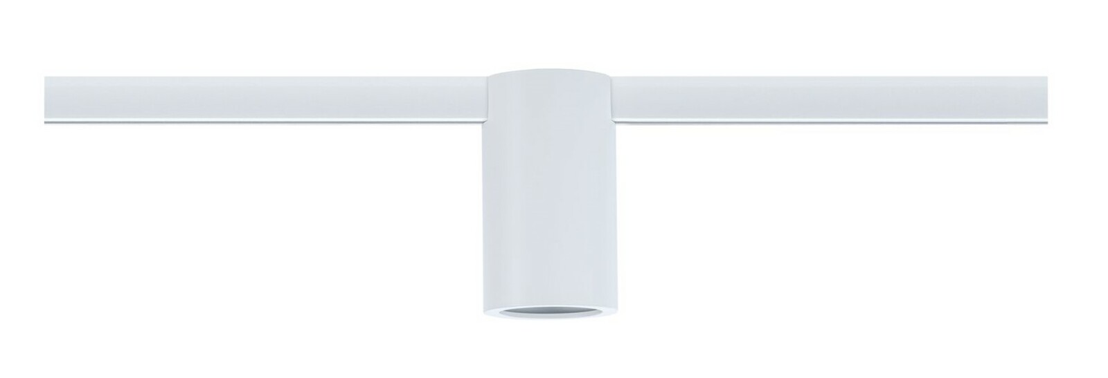 Weiße Deckenfassung in T-Form, seitliche Perspektive