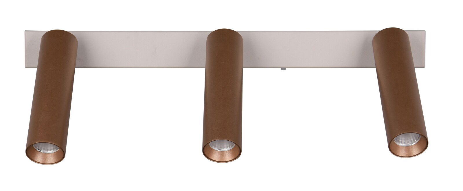 Dreifacher Strahler in Bronzeoptik, frontal betrachtet