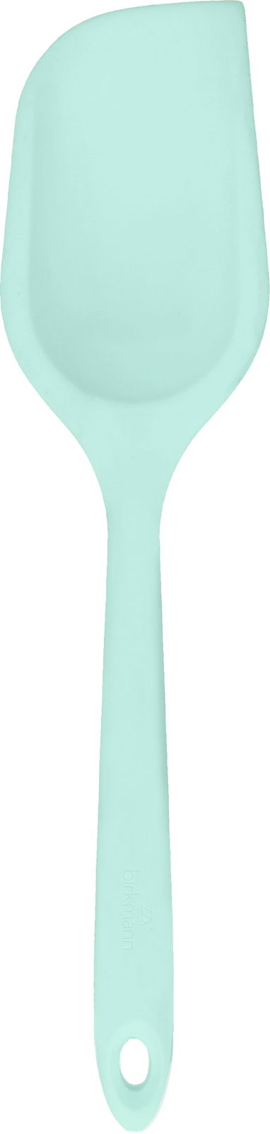 Mintfarbener Spatel aus Silikon, frontal abgebildet