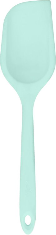 Mintfarbener Spatel aus Silikon, frontal abgebildet