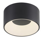 Runde, schwarze Deckenleuchte TANIKA aus seitlicher Perspektive