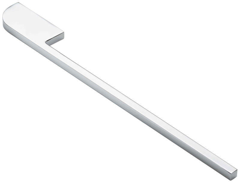 Moderner Handtuchhalter aus Metall in seitlicher Perspektive