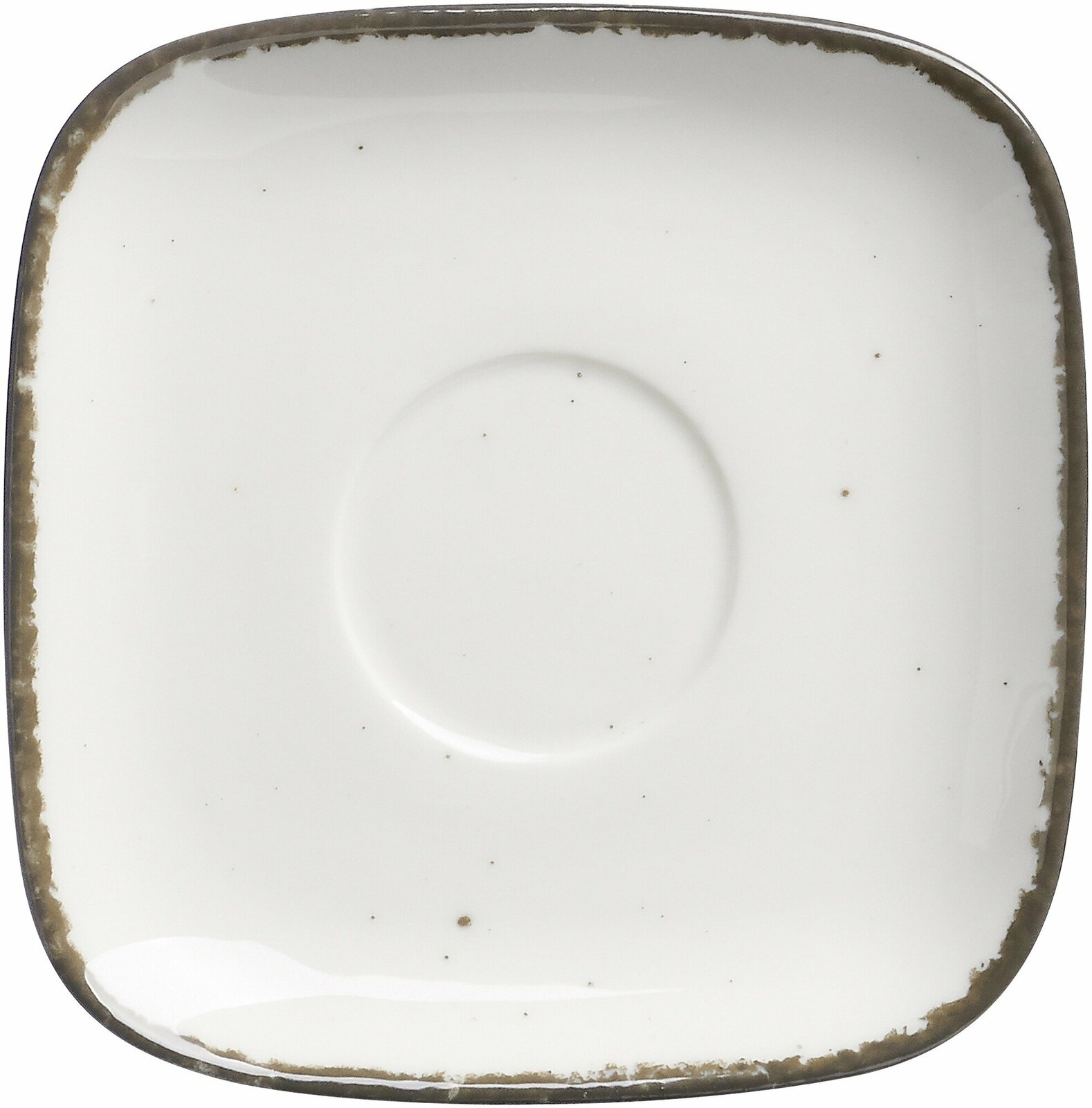 Espressountertasse Casa beige, quadratisch mit abgerundeten Ecken, Draufsicht