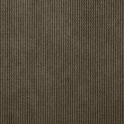 Nahaufnahme eines strukturierten, gerippten Stoffes in Braun, von oben betrachtet.