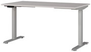 Moderner E-Schreibtisch 140x80 cm in seitlicher Perspektive