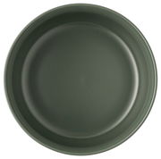 Draufsicht auf eine dunkelgrüne Müslischale mit einem Durchmesser von 15 cm.