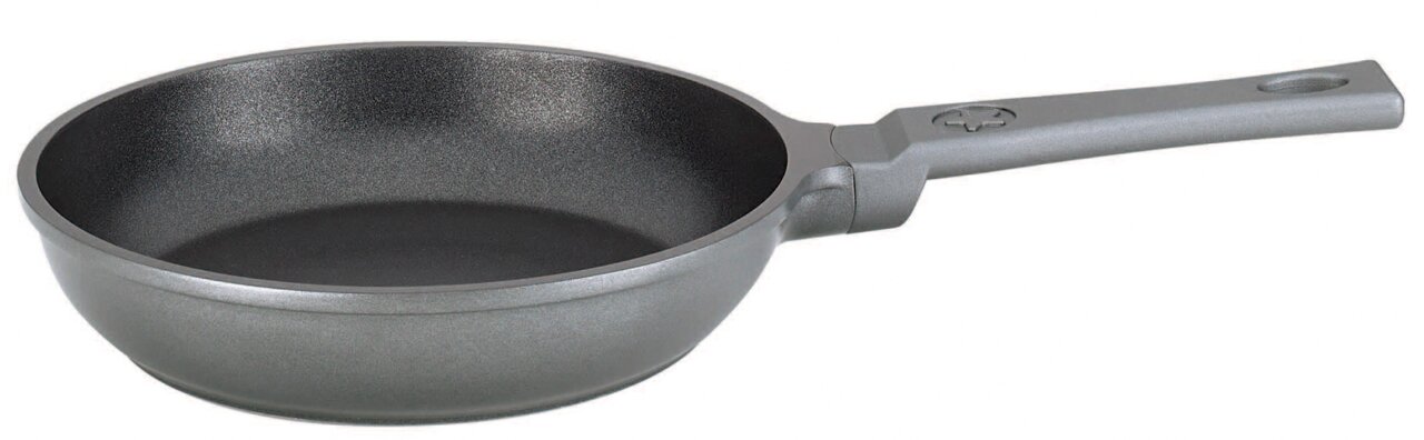 Mini Bratpfanne CLASSIC 18 cm aus seitlicher Perspektive